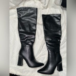MICHAEL BY MICHAEL SHANNON Womens Camille Wide Calf Over The Knee Boot